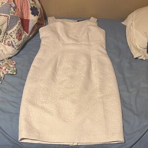 Evan Picone White Floral Midi Dress